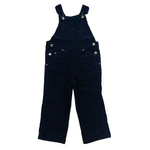 L.L.‎ Bean Kids Girls Corduroy Overalls Black Jumpsuit Size 4 S